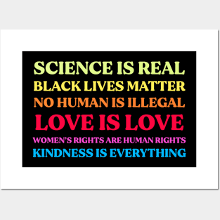 Black Lives Matter - Science is Real - Women's Rights - Love is Love - BLM Posters and Art